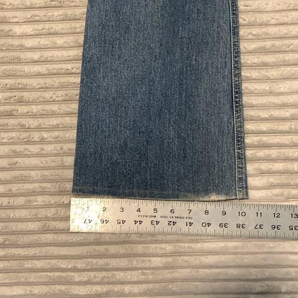 BCBG Y2K Jamil Flare Jeans Low Rise Wide Leg Flare Blue Denim 11/12 - Picture 8 of 10